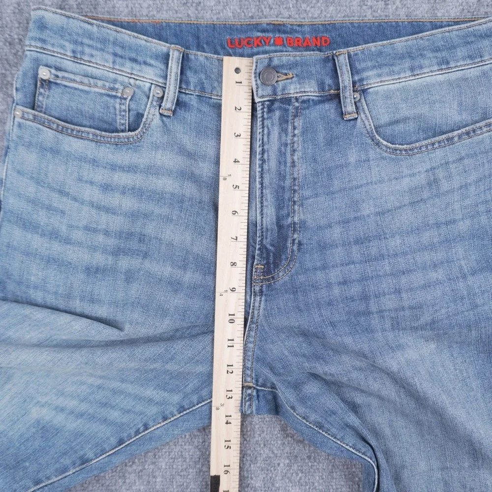 Lucky Brand 181 Relaxed Straight Jeans Mens 36x30 Blue Medium Wash Denim